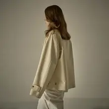 春のおしゃれを楽しむ！レトロデザインのコートジャケット【立襟・ゆったりシルエット】