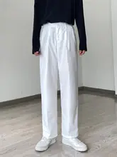 エレガントなホワイトテーパードパンツ【メンズ・フィット・秋冬用・ノンアイロン】