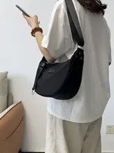 防水ブラックオックスフォード布製斜め掛けショルダーバッグ【耐久性・多用途・スタイリッシュ】