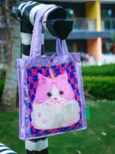 SIFストア春夏新作猫プリントキャンバスバッグ
