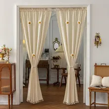通気性のある防蚊ファブリックカーテン【取り付け不要・キッチン用・部屋間仕切り・遮風】
