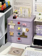 粉色デスク用書類収納ボックス【A4対応・アイアン製・オフィス用】