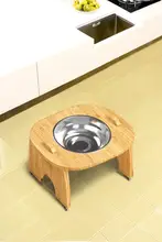 陶器製の高脚ペット用給水器【小型犬・猫用・首を守るデザイン・耐倒れ】