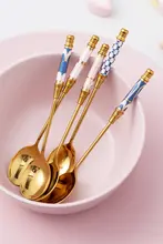 英国式アフタヌーンティー用スプーン【長柄・コーヒー用・デザート用・ミルク用】