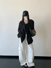 ワイドパンツ レディース カーゴ 立体パッチワーク ヒップアップ 着痩せ ポケット 美シルエット