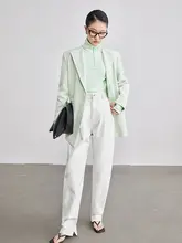 因由 ホワイトストレートデニムパンツ【春用・タックデザイン・フィット・ワイドレッグ】
