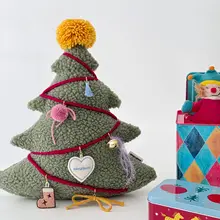 布製クリスマスツリーのふわふわクッション【クリエイティブなDIY装飾品・子供部屋用】