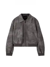 ファッション PUレザーコート【洗い加工風・春用・レディース】