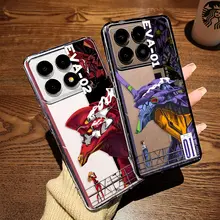 スマホケース Redmi対応 クリア ソフト 耐衝撃 メカ風 エヴァ初号機 メンズ クール
