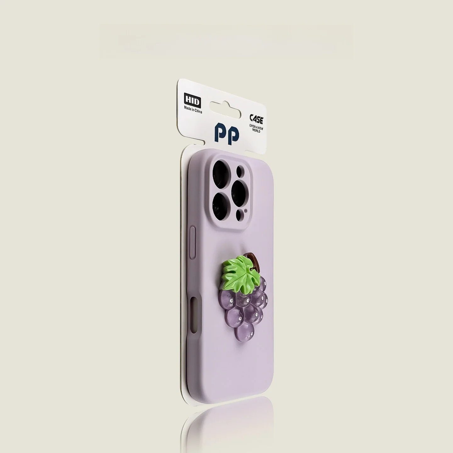 ノッチなし スマホの画面見やすさを実証する：モランド紫の立体花柄スマホケース