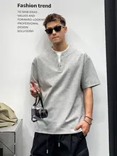 シンプルなカラーの半袖Tシャツ【メンズ・カジュアル・五分袖】（セットアップ対応）