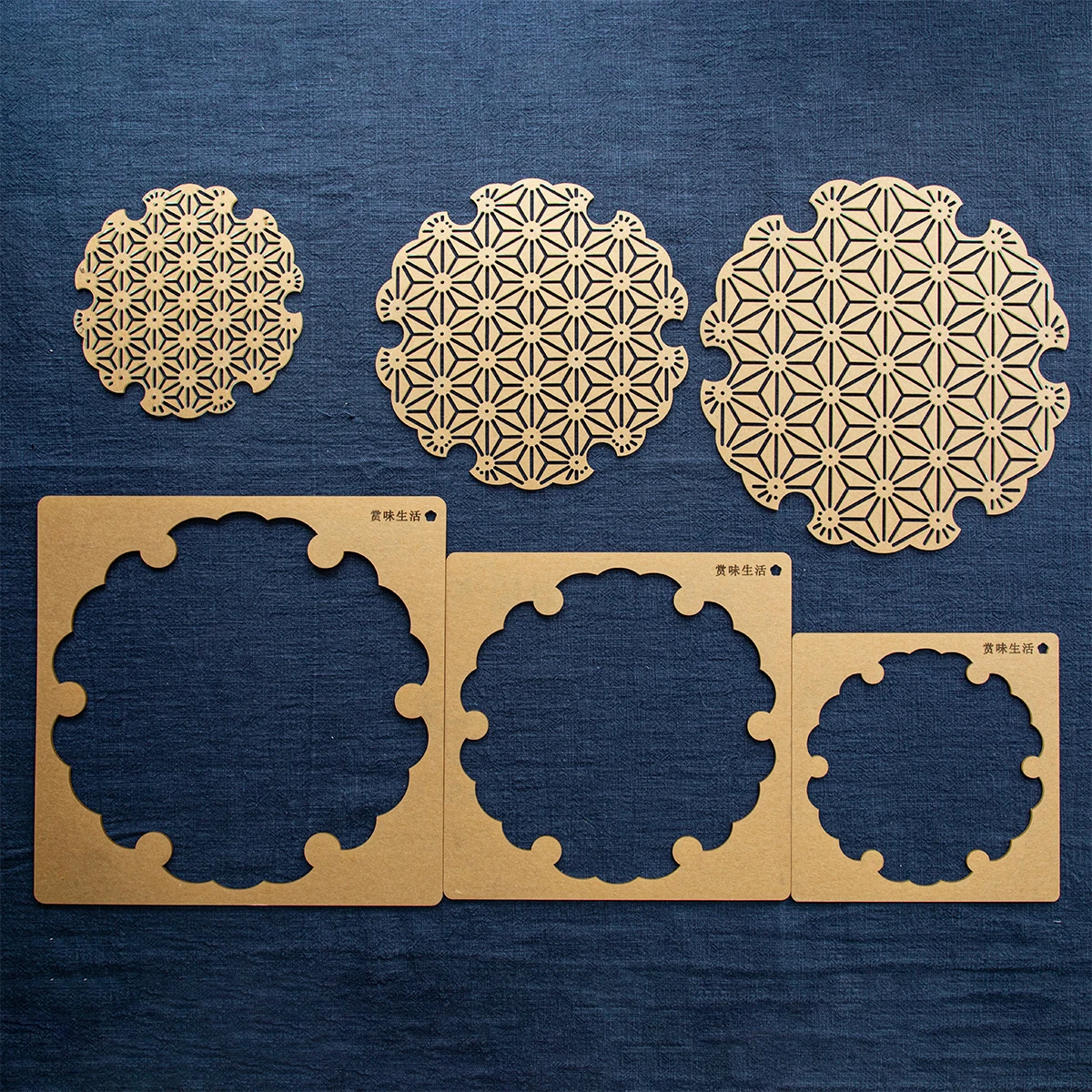 刺し子刺繍用テンプレート 雪輪模様 透明描画ボード：DIYで簡単な刺繍作品を実現するための最適なツール