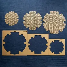 刺し子刺繍用テンプレート 雪輪模様 透明描画ボード【DIY工具・硬質材料】