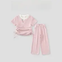 Tシャツ 2点セット キッズ ガールズ 半袖 甘辛MIX おしゃれ 夏