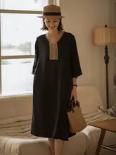 女性用ワイドスリーブシフォンドレス【ネット襟・コントラストカラー・春夏用】（セットアップ対応）