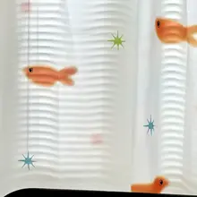 ピンクの金魚デザインカーテン【夢幻的な少女の部屋・穴あけ不要・半遮光・飾り窓用】