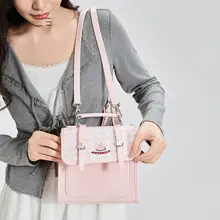 春のかわいらしいスイカ刺繍リュックサック【金属バックル付き・女性用】
