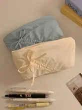 かわいいリボンデザインペンケース【女子向け・シンプル・大容量・文具収納】