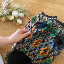 秋冬用 スフィンクス猫服【デザイン：北欧風・羊毛フリース・厚手セーター】