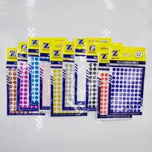 自粘性ラベル 直径8mm【手書き用・13色・88シート入り】