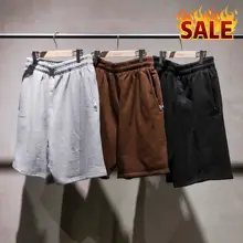 純綿製のゆったり短パン【カジュアルデザイン・穴あけ不要】