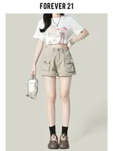 Forever 21 アメリカン レトロ カーキ カーゴ ショーツ
