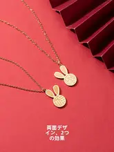 可愛いウサギデザインのネックレス【ロックチェーン・個性的で洗練されたデザイン】