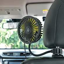 車載用 USBミニファン【12V・強力冷却・シートバック取り付け対応】