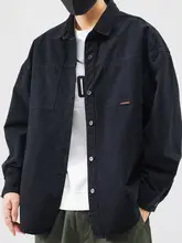 作業用長袖シャツ メンズ アウター コットン 春秋 休闲