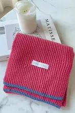 冬季保温キッズスカーフ【男の子用・厚手・ニット・多色展開】