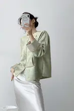 中国風レトロデザインのゆったりショートジャケット【丸首・秋用・刺繍】
