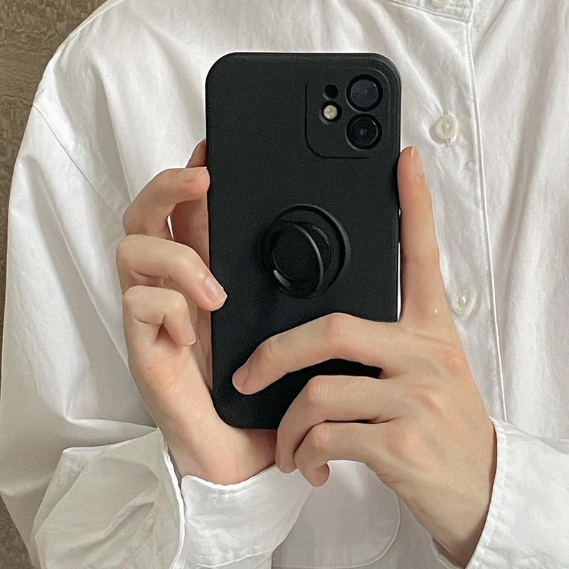 ノッチなし スマホ で見やすい画面を実現するシンプルなリングスタンド付きケース
