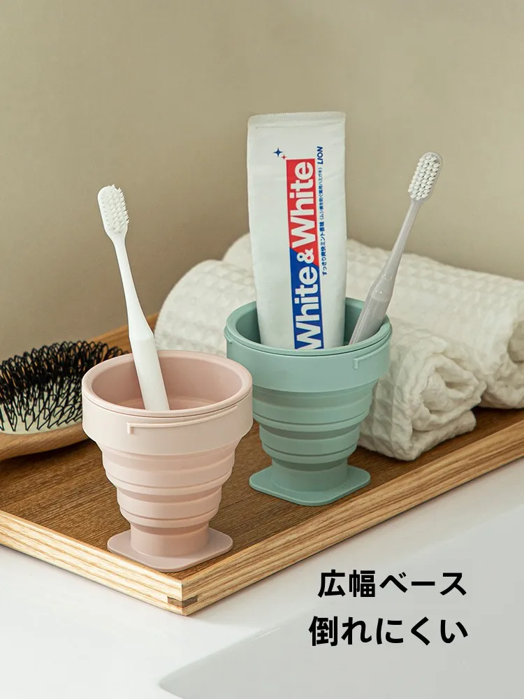折りたたみ式旅行カップ：食品グレード耐高温シリコンでアウトドアや旅行に最適な便携式飲み物容器