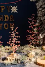 小型クリスマスツリー装飾【赤い果実・デスク用・店舗ディスプレイに最適】