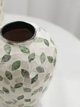 高級感あるシェルデザインのフラワーベース【インテリア装飾用・ソフトフラワーアレンジメント】