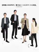 春秋向けのカジュアルブルージャケット【女性用・韓国風・高級感】