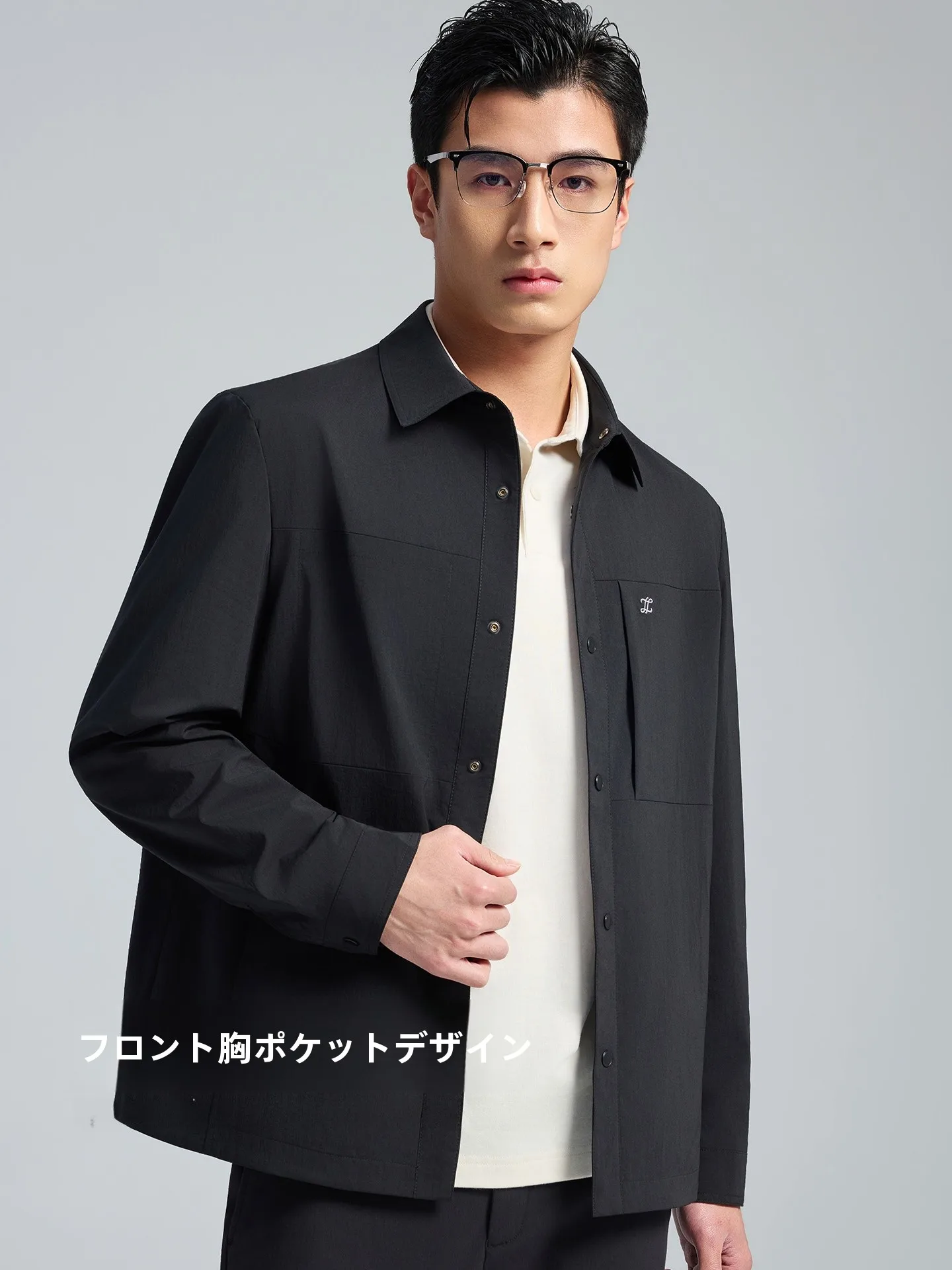 オフィスカジュアル ジャケットなし メンズ どう選ぶ？LAXDNの翻領ジャケットが解決するリアルな通勤悩み