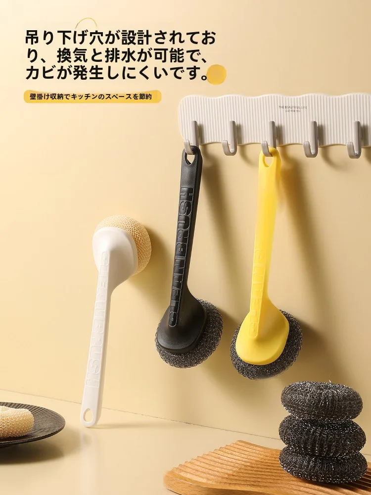 長柄キッチン用鍋ブラシ：洗い物・野菜洗浄に最適な多機能クリーニングブラシの使い方と効果