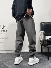 春と秋のスウェットパンツメンズハンサムハイストリートハーレムレギンス