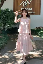 オリジナルデザインのJK制服【夏用・ノースリーブ・背中開き・モネの庭風】（セットアップ対応）