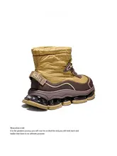 無地デザインの厚底エアクッションハイカットシューズ【ユニセックス・アウトドア用・防寒・カジュアル】