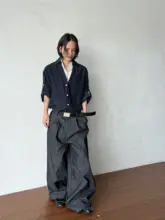 レトロスタイルの衿付きカラーコンビネーションシャツ【男女兼用・カジュアル・スリムフィット】（セットアップ対応）