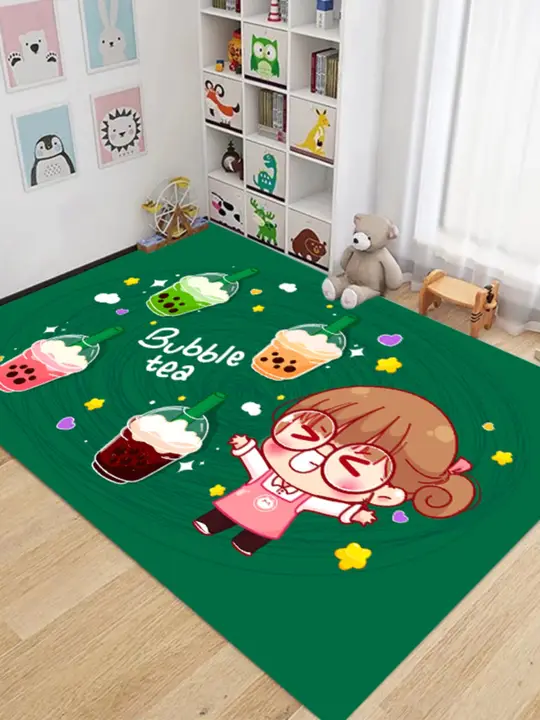 女の子用ピンクカーペット【キャラクター柄・遊びやすい・機械洗い対応】