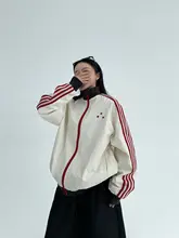 春向け カジュアルなスポーツジャケット【短丈・立ち襟・ゆったりシルエット・バイカラー】