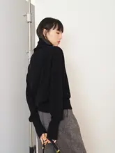 MRS Studios 秋冬用 クラシックフォルム 高級カシミヤウール ハイネックインナーセーター