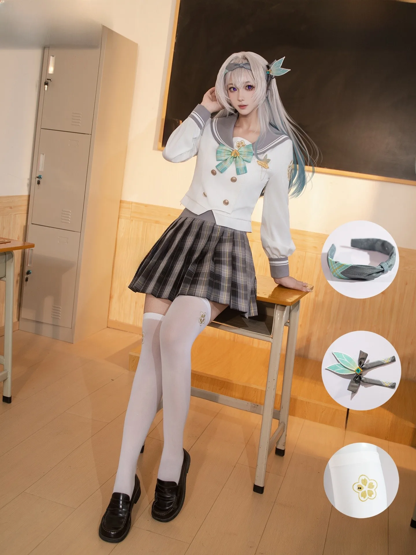 崩坏星穹铁道流萤cosplay水手服：ぽっちゃりギャル向けのアニメスタイルファッション