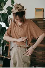 した着心地の春夏用リネンコットンTシャツ【クルーネック・ゆったり短袖】（セットアップ対応）