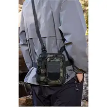 迷彩デザインの多機能斜め掛けバッグ【水筒・スマホポケット付き・キャンプ用】（セットアップ対応）