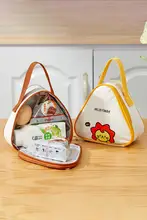 保温タイプの子供用ランチバッグ【アルミ箔製・小型・持ち運び便利・三角形デザイン】