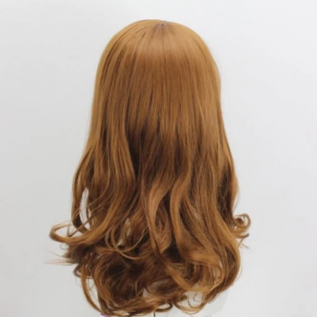 加長版梨花頭ウィッグ【暖かいブラウン・姫系・前髪あり・コスプレ用】（セットアップ対応）